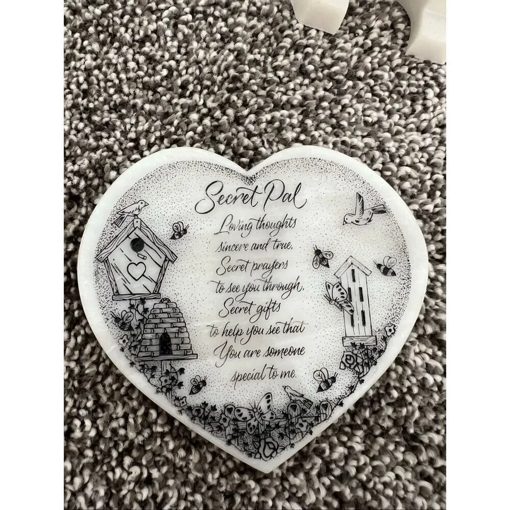 Heart-Shaped Secret Pal Plaque with stand